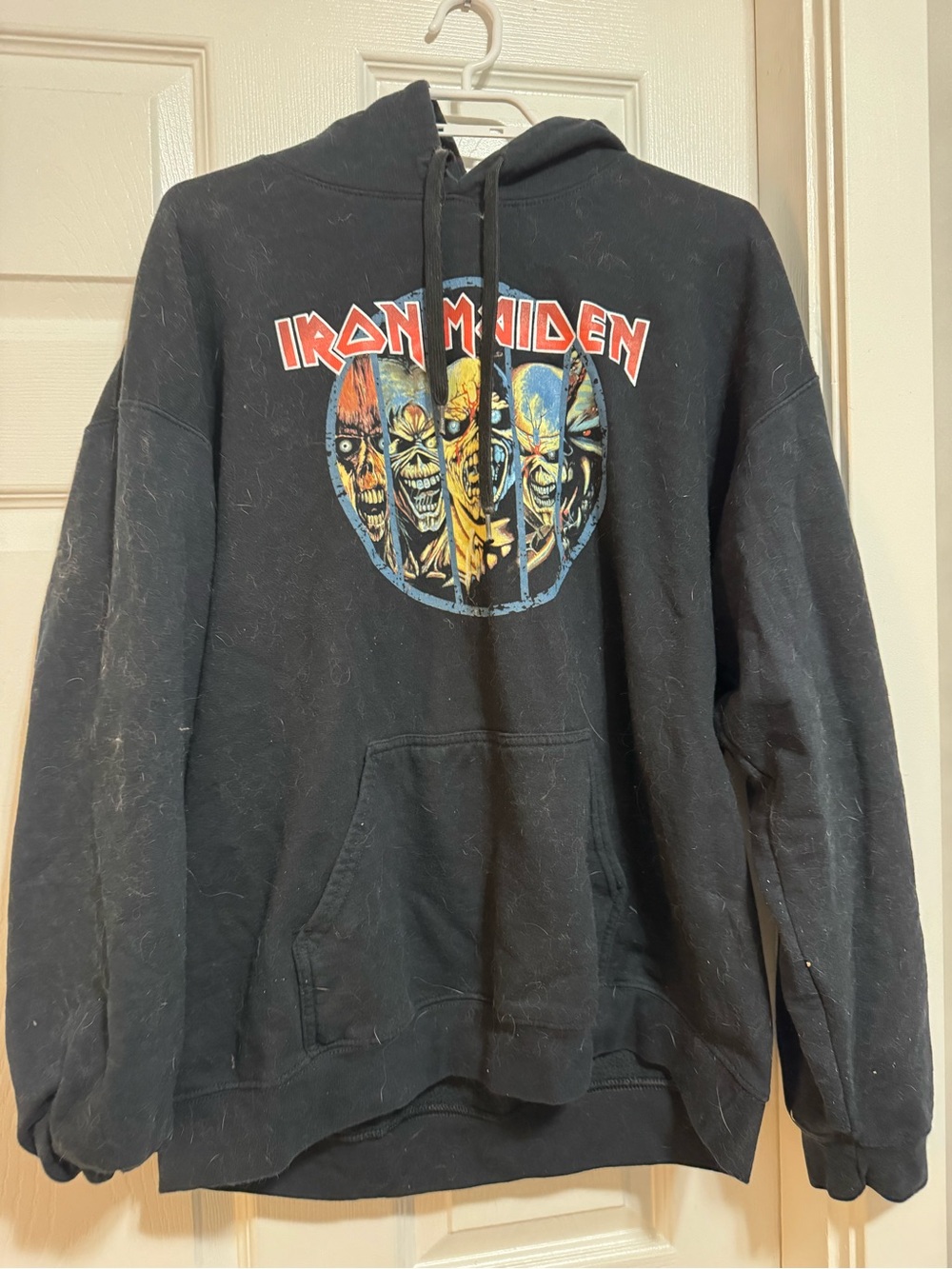 Iron Madien Graphic Hoodie Sweater Pullover Black Band Merch L